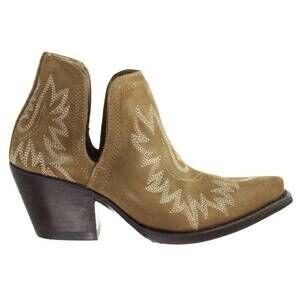 NEW ARIAT women's dixon suede western boot in dijon